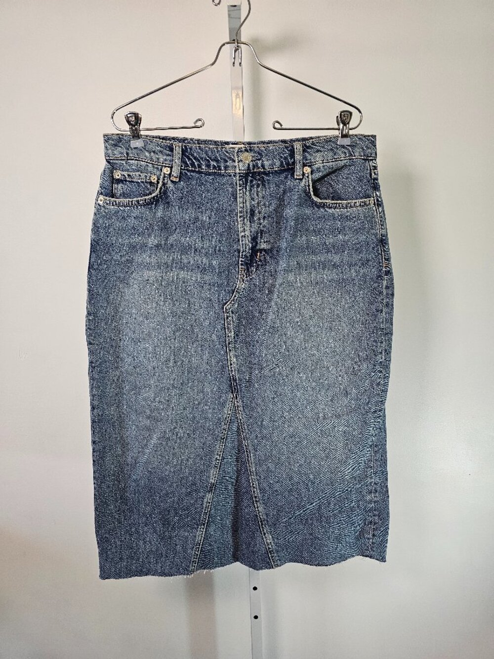 Rails Denim Skirt Highland MIDI Vintage Sapphire Wash Grunge 31